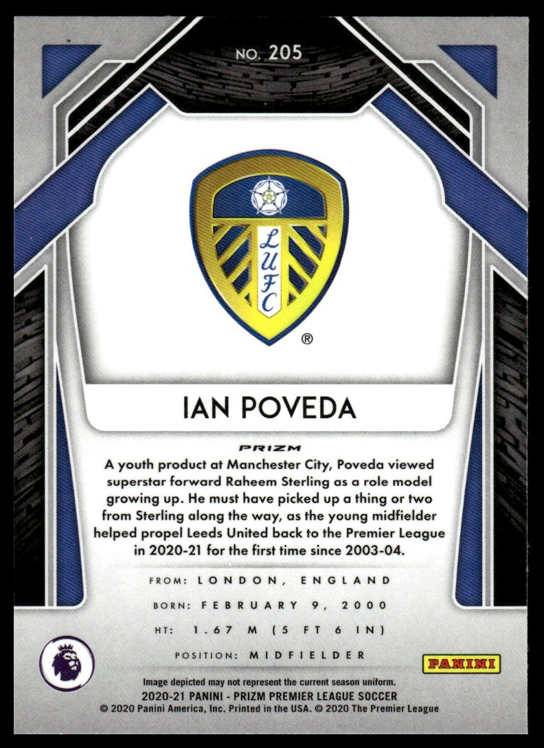 2020-21 Panini Prizm Premier League #205 Ian Poveda Silver Prizm