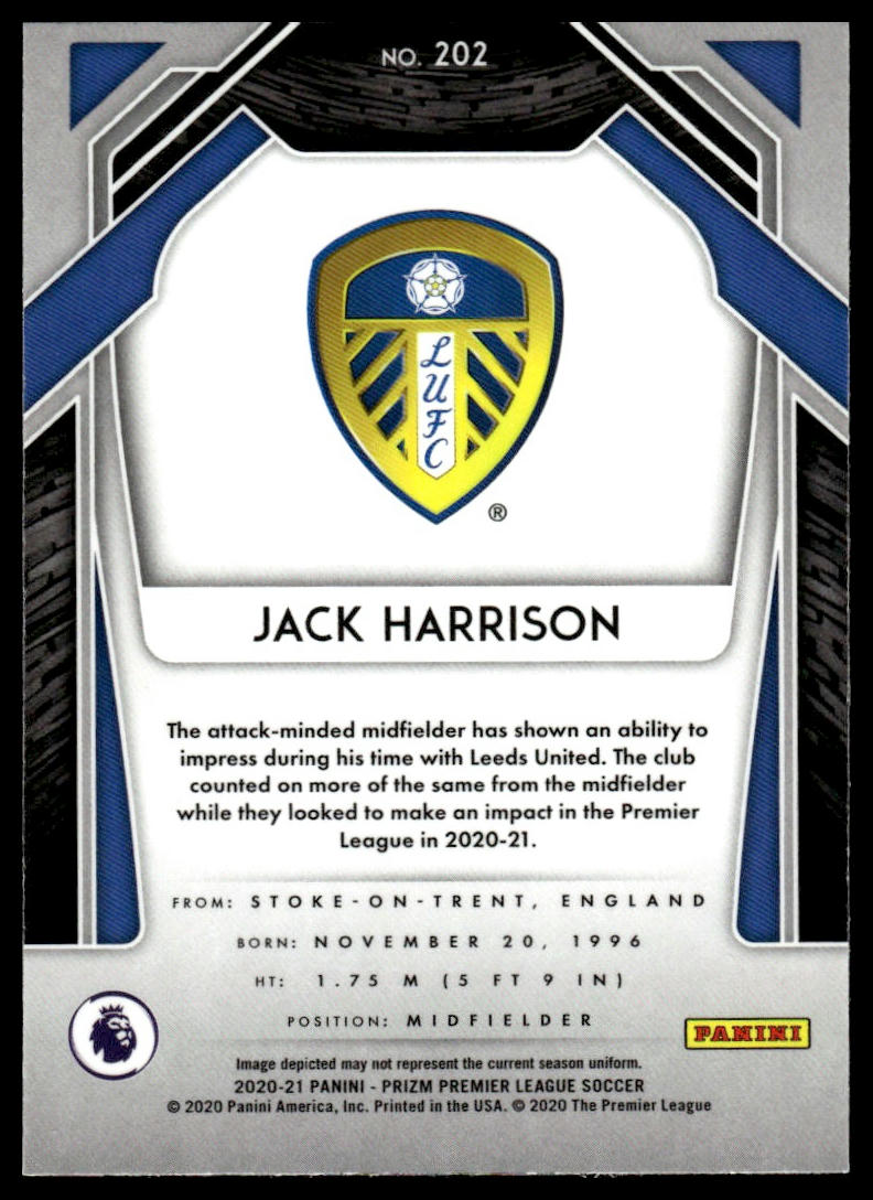 2020-21 Panini Prizm Premier League #202 Jack Harrison