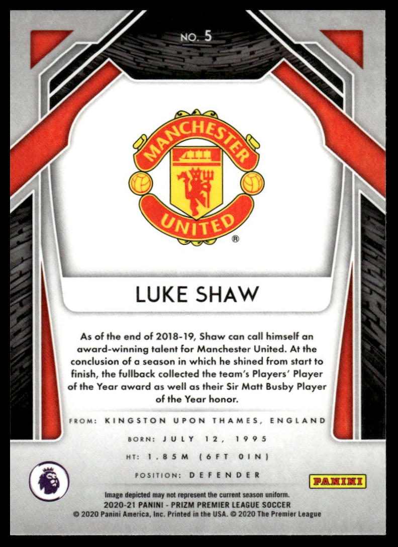 2020-21 Panini Prizm Premier League #5 Luke Shaw