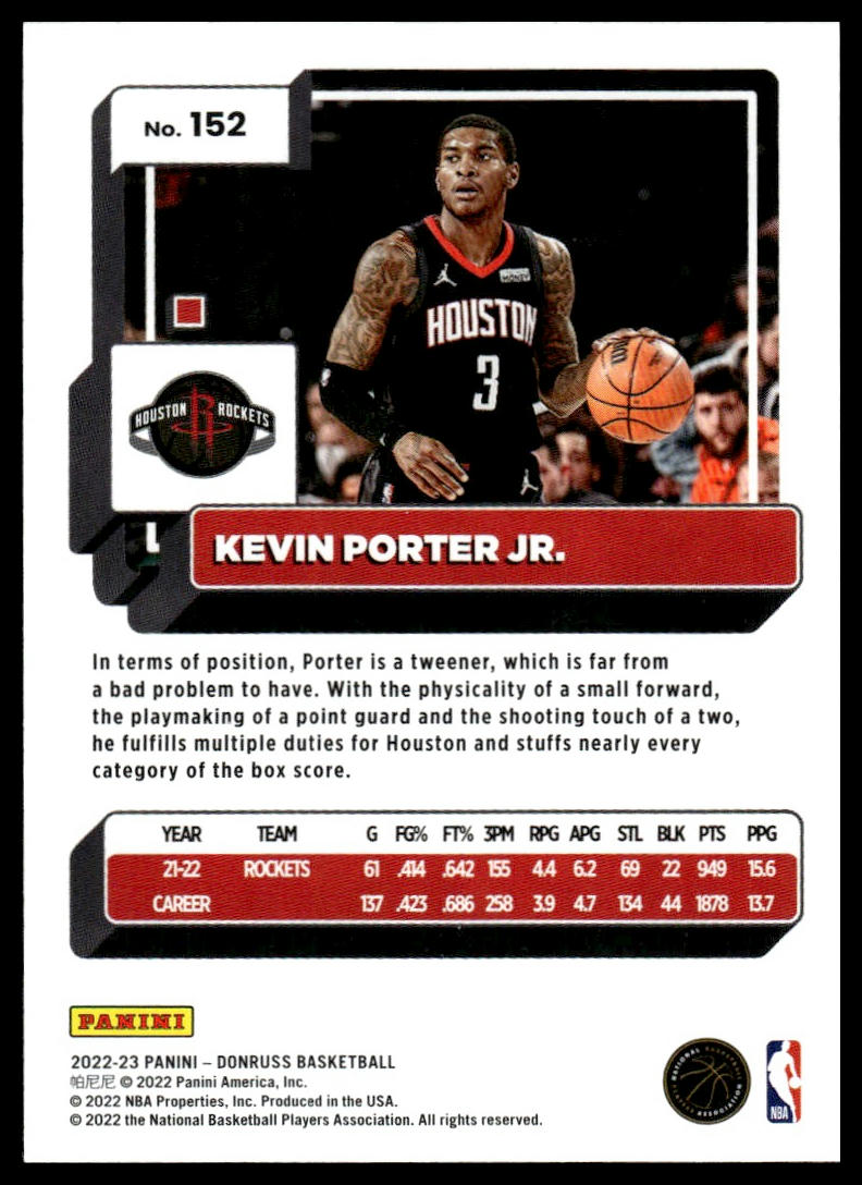 2022-23 Donruss #152 Kevin Porter Jr.
