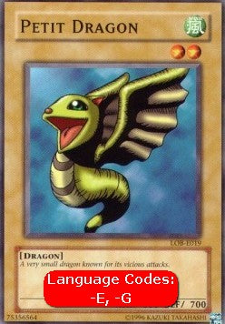 Petit Dragon (V.1 - Common) - Legend of Blue Eyes White Dragon (Common) [LOB-019]