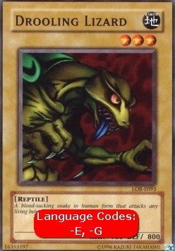 Drooling Lizard (V.1 - Common) - Legend of Blue Eyes White Dragon (Common) [LOB-093]