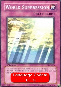 World Suppression (V.1 - Common) - Pharaoh's Servant (Common) [PSV-020]