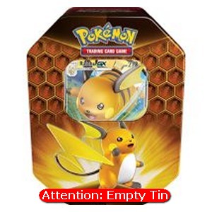 Empty Hidden Fates: Raichu GX Tin - Hidden Fates