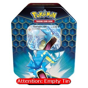 Empty Hidden Fates: Gyarados GX Tin - Hidden Fates