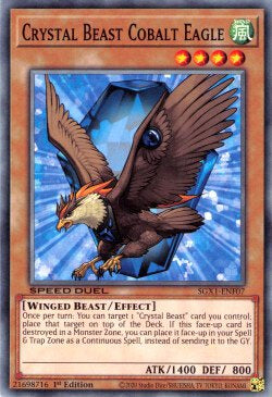 Crystal Beast Cobalt Eagle - Speed Duel GX: Duel Academy Box (Common) [SGX1-F07]