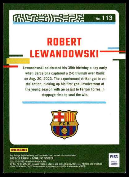 2023-24 Donruss #113 Robert Lewandowski Cubic