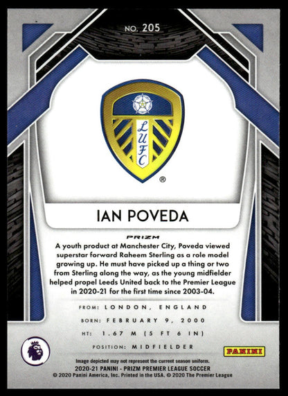 2020-21 Panini Prizm Premier League #205 Ian Poveda Prizm Argenté