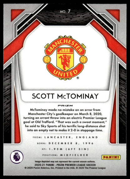 2020-21 Panini Prizm Premier League #7 Scott McTominay Prizm Pulsar Bleu