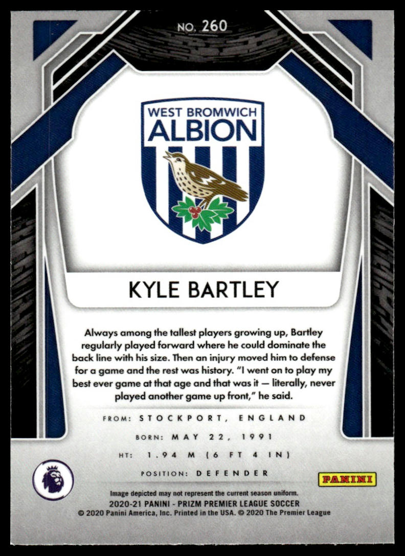 2020-21 Panini Prizm Premier League #260 Kyle Bartley