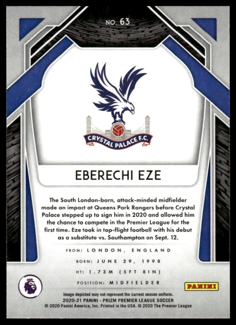 2020-21 Panini Prizm Premier League #63 Eberechi Eze