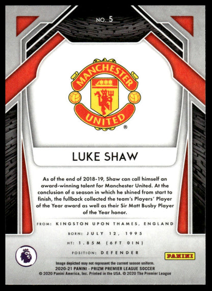 2020-21 Panini Prizm Premier League #5 Luke Shaw
