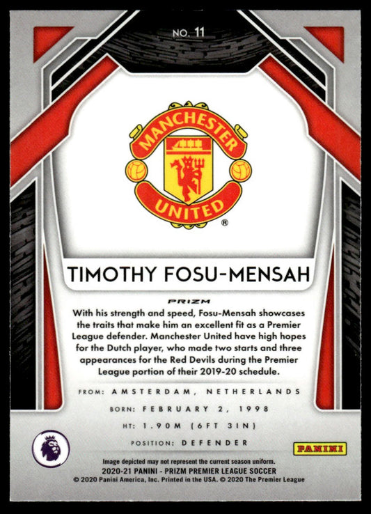 2020-21 Panini Prizm Premier League #11 Timothy Fosu-Mensah Blue Prizm #/199