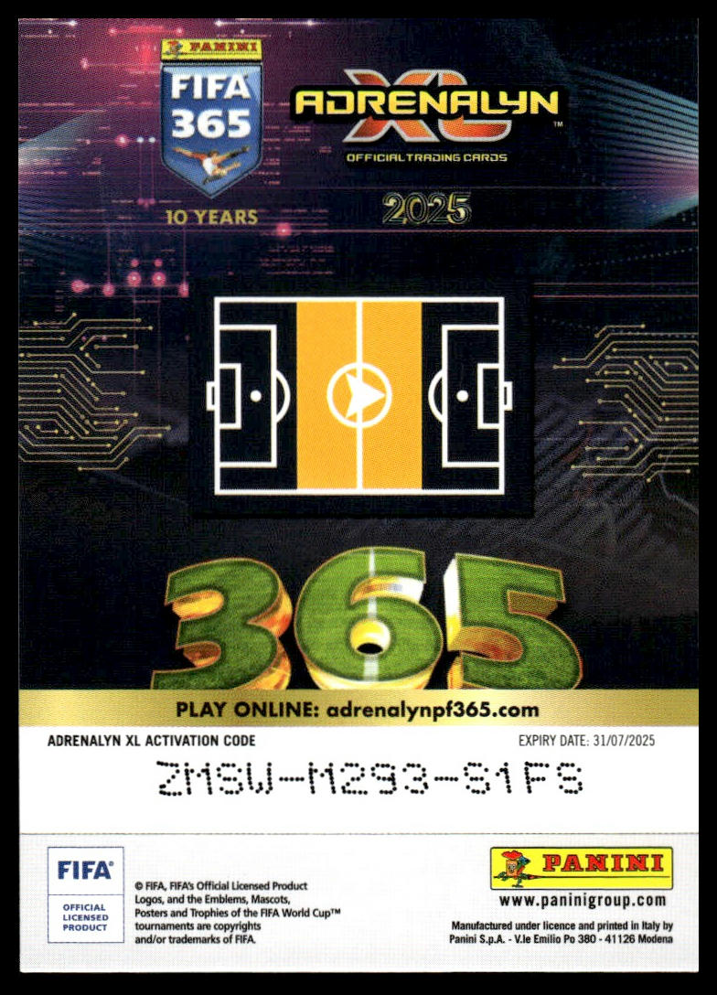 2025 Panini Adrenalyn XL FIFA 365 #EXC46 Aurélien Tchouaméni Excellence Box