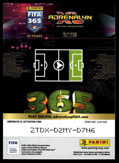 2025 Panini Adrenalyn XL FIFA 365 #EXC24 Vini Jr. Excellence Box