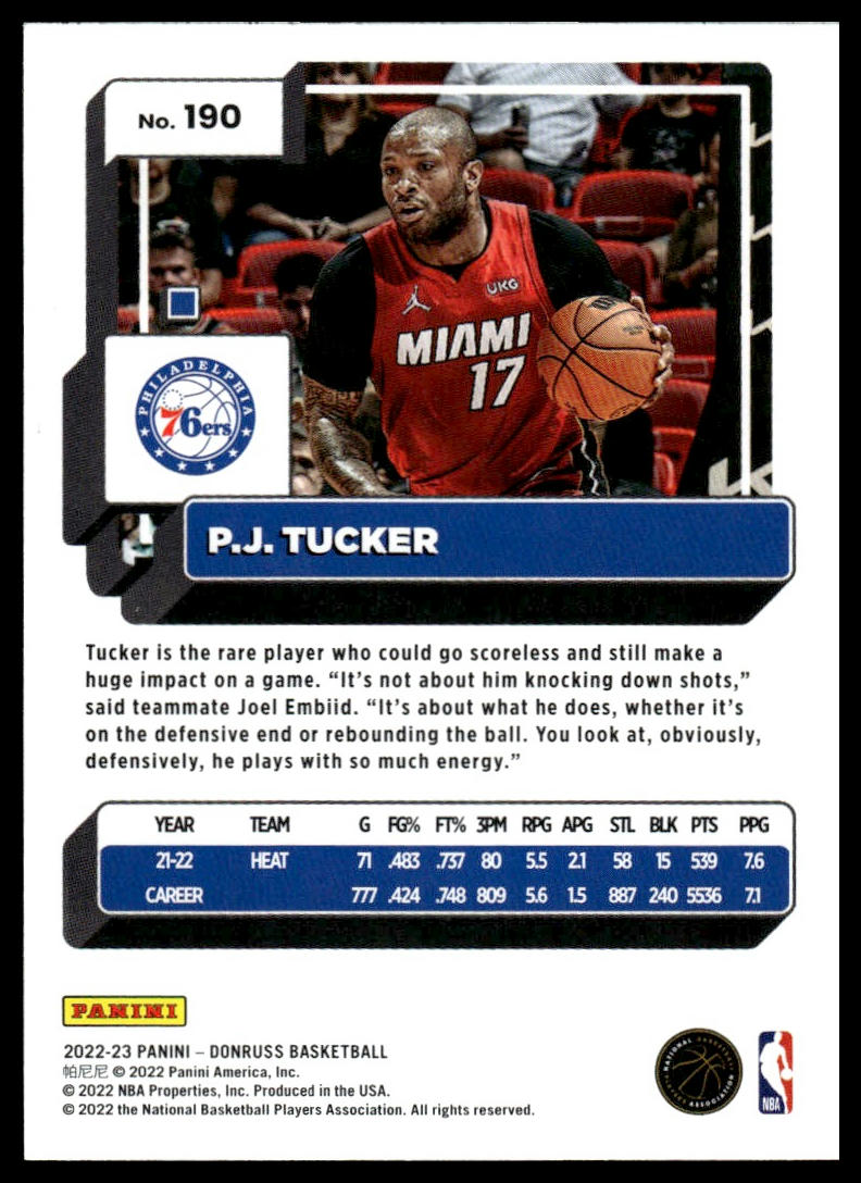 2022-23 Donruss #190 P.J. Tucker