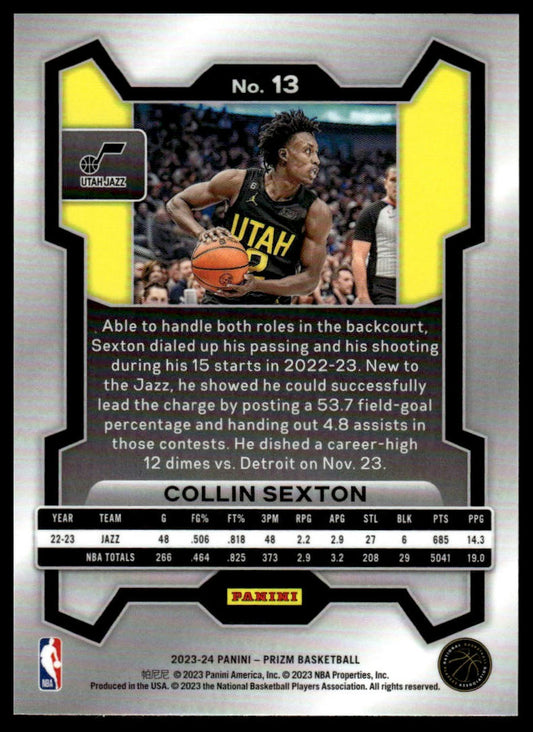 2023-24 Panini Prizm #13 Collin Sexton
