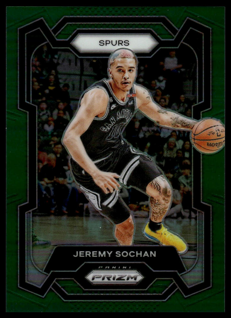 2023-24 Panini Prizm #122 Jeremy Sochan Prizms Green