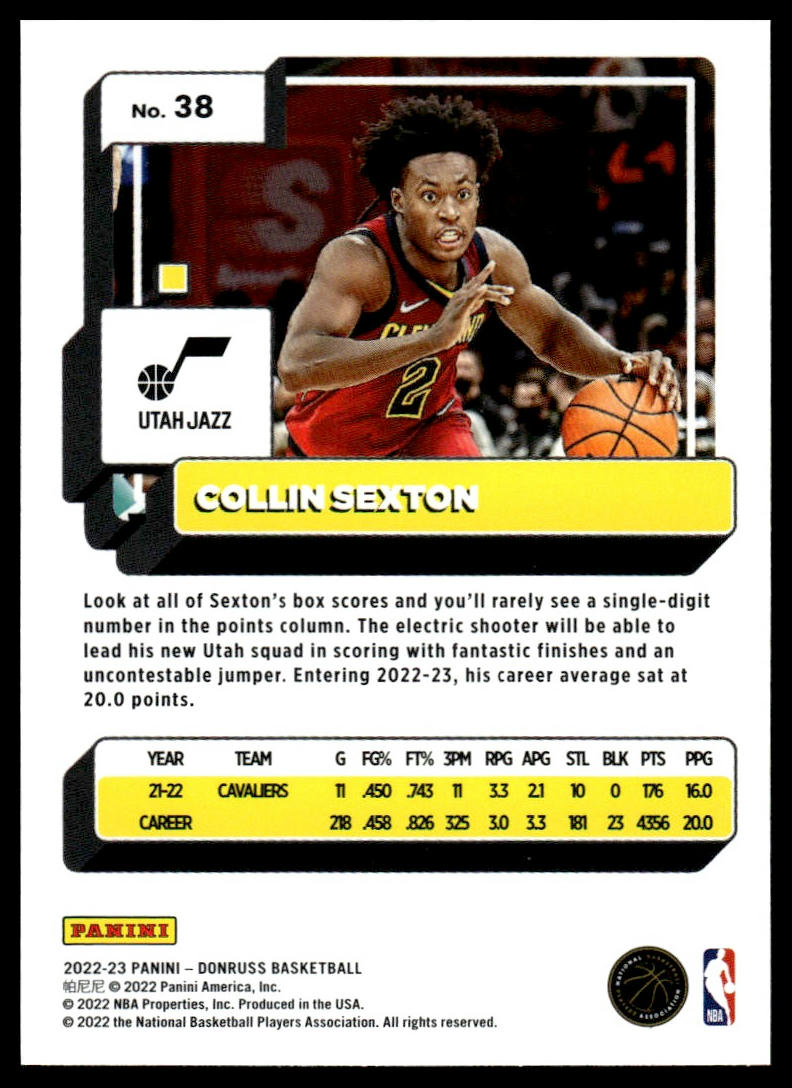 2022-23 Donruss #38 Collin Sexton