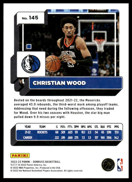 2022-23 Donruss #145 Christian Wood