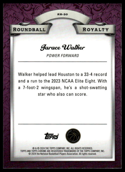2023-24 Topps Chrome #RR-30 Jarace Walker Roundball Royalty