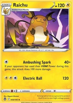 Raichu - Silver Tempest (Uncommon) [SIT-050]