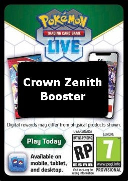 Live Code Card (Booster) - Crown Zenith (Online Code Card)