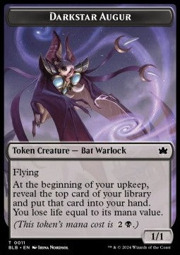 Darkstar Augur Token (Black 1/1) - Bloomburrow: Tokens (Token) [TBLB-T11]