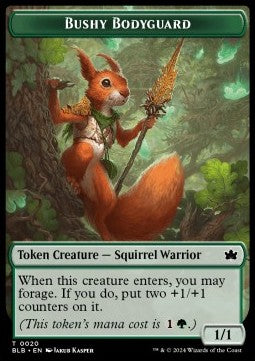 Bushy Bodyguard Token (Green 1/1) - Bloomburrow: Tokens (Token) [TBLB-T20]