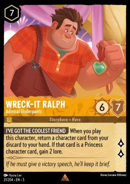 Wreck‐It Ralph - Admiral Underpants - Shimmering Skies (Rare) [5SSK-21]