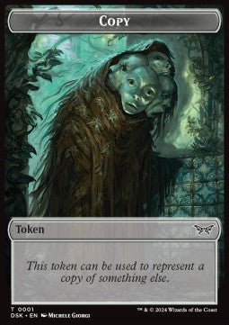 Copy Token // Beast Token (W 4/4) - Duskmourn: House of Horror: Tokens (Token) [TDSK-T 1/3]