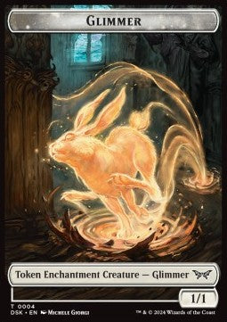 Glimmer Token (W 1/1) // Horror Token (B 2/2) - Duskmourn: House of Horror: Tokens (Token) [TDSK-T 4/10]