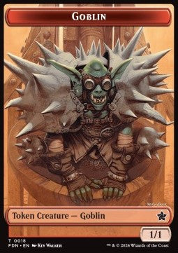 Goblin Token (R 1/1) / Zombie Token (B 2/2) - Magic: The Gathering Foundations: Tokens (Token) [TFDN-T 18/15]