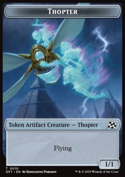 Thopter Token (A 1/1) // Cat Token (W 1/1 Lifelink) - Aetherdrift: Tokens (Token) [TDFT-T 10/2]