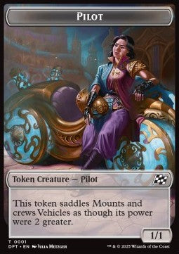 Pilot Token (C 1/1) // Vehicle Token (A 3/2) - Aetherdrift: Tokens (Token) [TDFT-T 1/12]