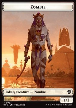 Zombie Token (W 1/1) // Timeless Dragon Token - Aetherdrift: Tokens (Token) [TDFT-CT 3/6]