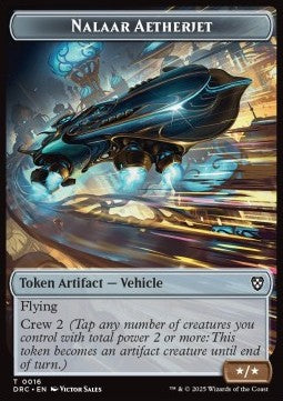 Nalaar Aetherjet Token (A */*) // Golem Token (A 3/3 Flying) - Aetherdrift: Tokens (Token) [TDFT-CT 16/13]