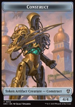 Construct Token (A 4/4) // Golem Token (A 3/3 Flying) - Aetherdrift: Tokens (Token) [TDFT-CT 12/13]