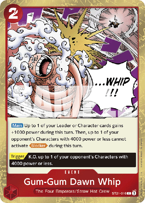 Gum-Gum Dawn Whip (ST21-016) - Starter Deck: EX Gear 5 (Common) [ST-21-016]