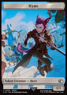 Hero Token (W 1/1) // Treasure Token (V.2) - FINAL FANTASY: Tokens (Token) [TFIN-T 3/23]