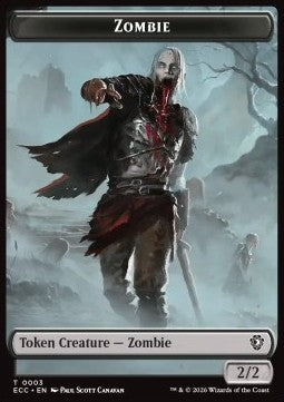 Zombie Token (B 2/2) // Snake Token (G 1/1 Deathtouch) - Lorwyn Eclipsed: Tokens (Token) [TECL-CT 3/8]
