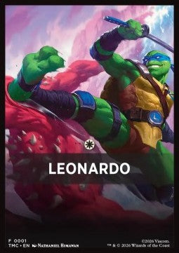 Turtle Team Up Theme Card: Leonardo - Teenage Mutant Ninja Turtles: Extras (Tip Card) [XTMT-F01]